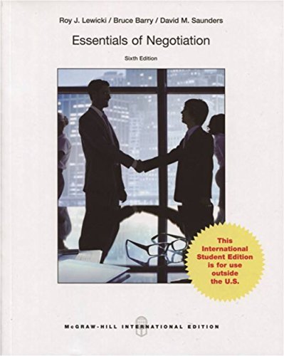 Stock image for Essentials of Negotiation for sale by Grumpys Fine Books