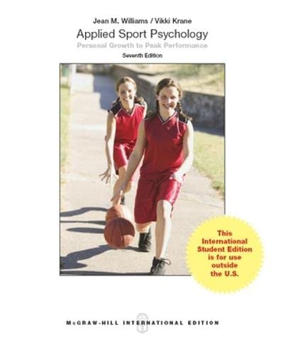 Stock image for Applied Sport Psychology: Personal Growth to Peak Performance (Asia Higher Education Health and Human Performance Physical Education/Exercise Science) for sale by MusicMagpie