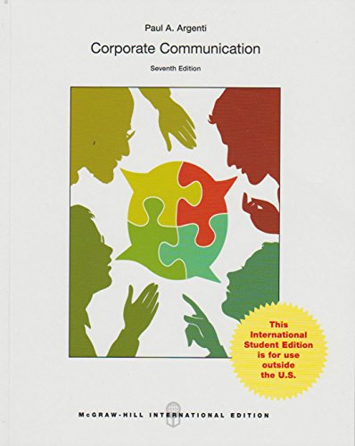 Imagen de archivo de Corporate Communication a la venta por Better World Books Ltd