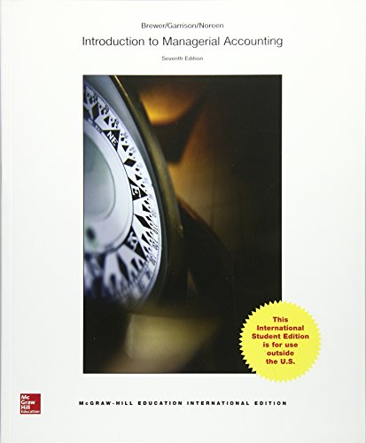 9789814714525: INTRODUCTION TO MANAGERIAL ACCOUNTING 7E