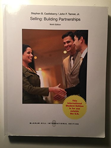 Beispielbild fr Selling: Building Partnerships - ISE zum Verkauf von Better World Books