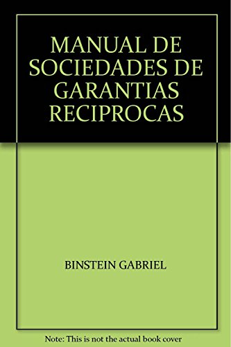 Stock image for manual de sociedades de garantias reciprocas for sale by LibreriaElcosteo