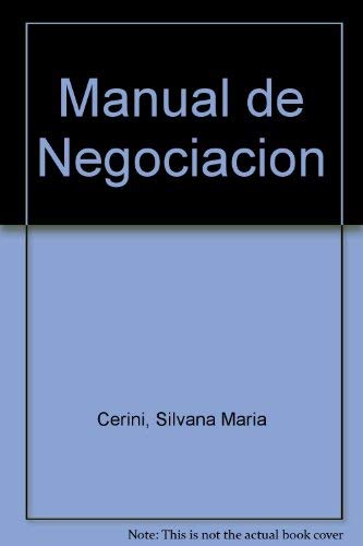 Imagen de archivo de MANUAL DE NEGOCIACION a la venta por CATRIEL LIBROS LATINOAMERICANOS