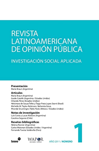 9789871354900: Revista Latinoamericana de Opinin Pblica n1: Investigacin Social Aplicada (Spanish Edition)