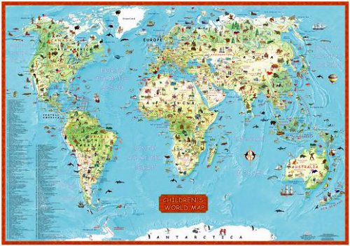 Imagen de archivo de Children's World Map (Wall Map) (Illustrated World Map) (Map) a la venta por Iridium_Books