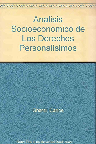 Imagen de archivo de Analisis Socioeconomico De Los Derechos Personalisimos - Ghe a la venta por Libros del Mundo
