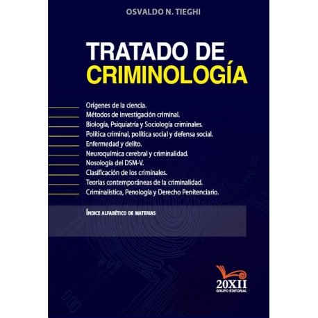 Beispielbild fr Dr. Osvaldo N. Tieghi- Tratado De Criminolog'a zum Verkauf von Libros del Mundo