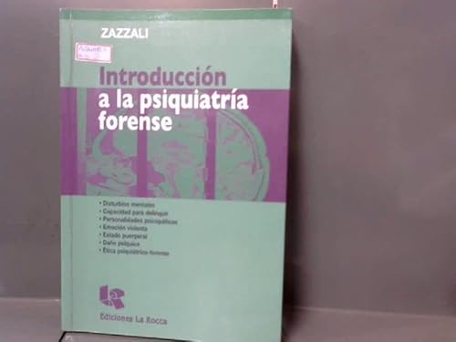 Imagen de archivo de INTRODUCCION A LA PSIQUIATRIA FORENSEJULIO R. ZAZZALI a la venta por Iridium_Books