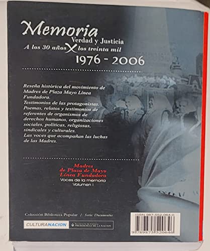 Stock image for memoria verdad y justicia a los 30 anos x los treina mil for sale by DMBeeBookstore