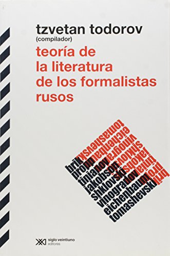 Imagen de archivo de Teoria Literatura Formalistas Rusos - Todorov - Siglo Libro a la venta por Juanpebooks