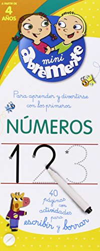 Imagen de archivo de MINI ABREMENTE: PARA APRENDER Y DIVERTIRSE CON LOS PRIMEROS NUNEROS. 40 PAGINAS CON ACTIVIADES PARA ESCRIBIR Y BORRAR (A PARTIR DE 4 AOS) a la venta por KALAMO LIBROS, S.L.