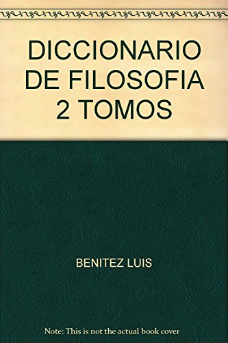 Imagen de archivo de DICCIONARIO DE FILOSOFIA 2 TOMOS [Paperback] by PLUMA Y PAPEL a la venta por Iridium_Books