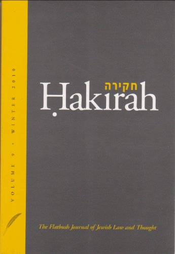 9789876566599: Hakirah Volume 9 / Winter 2010 (The Flatbush Journal of Jewish Law and Thought)