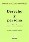 Imagen de archivo de Derecho Y Persona, De Fern ndez Sessarego, Carlos., Vol. 1. Editorial Astrea, Tapa Blanda En Espa ol, 2017 a la venta por Libros del Mundo