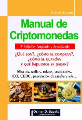 Stock image for Manual De Criptomonedas. 3a Ed. - Zocaro, Marcos for sale by Libros del Mundo