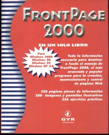 Imagen de archivo de Libro frontpage 2000 en un solo libro a la venta por DMBeeBookstore