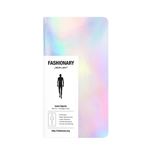 9789881655004: Fashionary Mini Neon Light Mens Sketchbook A6 (Set of 3)