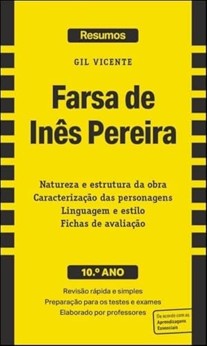 Imagen de archivo de Gil Vicente - Farsa de Inês Pereira - 10.º ano a la venta por AG Library