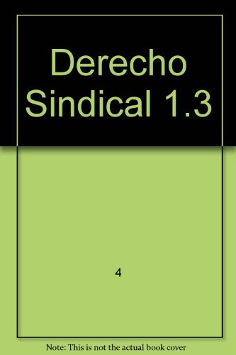 Stock image for DERECHO SINDICAL 1.3 for sale by MARCIAL PONS LIBRERO