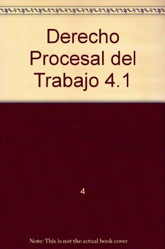 Stock image for DERECHO PROCESAL DEL TRABAJO 4.1 for sale by MARCIAL PONS LIBRERO