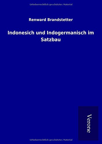 Imagen de archivo de Indonesich und Indogermanisch im Satzbau a la venta por PBShop.store US