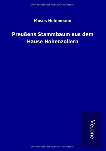 9789925003761: Preuens Stammbaum aus dem Hause Hohenzollern