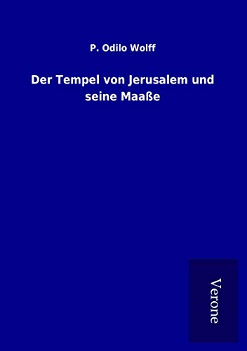 9789925034444: Der Tempel von Jerusalem und seine Maae