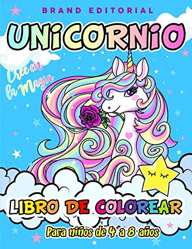 Imagen de archivo de Unicornio Libro de Colorear para Ni ±os de 4 a 8 a ±os (Spanish Edition) [Soft Cover ] a la venta por booksXpress