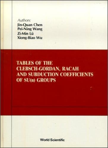 9789971500726: Tables Of Clebsch-gordan, Racah And Subduction Coefficients Of Su (N) Groups