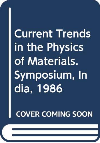 Stock image for Current Trends in the Physics of Materials for sale by Zubal-Books, Since 1961