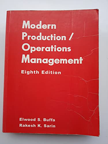 9789971511630: Modern Production/Operations Management