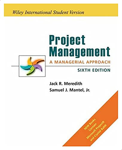 9789971512897: Project Management: A Managerial Approach ;4/E [Paperback] [Jan 01, 2000]