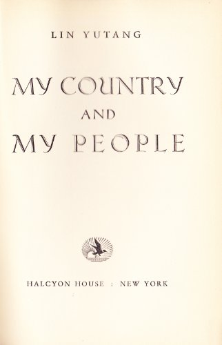 Beispielbild fr My Country and My People zum Verkauf von Better World Books