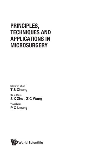 Principles, Techniques And Applications In Microsurgery: Proc (9789971978099) by Chang, T-S