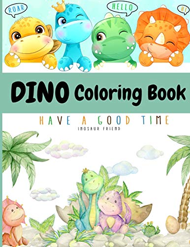 Beispielbild fr Dino Coloring Book: My First Cute Dino Coloring Book Great Gift for Boys & Girls Ages 4-8 Coloring Fun and Awesome Facts zum Verkauf von Buchpark