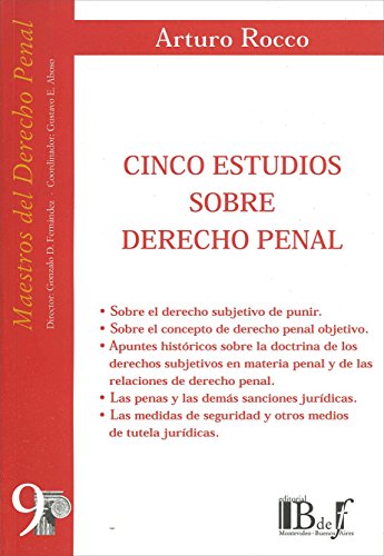 Imagen de archivo de Cinco Estudios Sobre Derecho Penal - Rocco, Arturo a la venta por Libros del Mundo