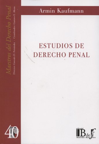 Imagen de archivo de Estudios De Derecho Penal - Kaufmann, Armin a la venta por Libros del Mundo