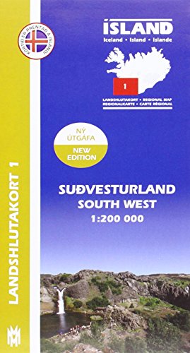 Stock image for South West Iceland Map 1: 200 000: Regional Map 1 for sale by Blackwell's