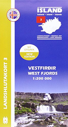 9789979333784: IRK 03 Vestfirdir / Westfjorde Regionalkarte 1 : 200 000 (West Fjords Iceland Map 1: 200 000: Regional map 3)