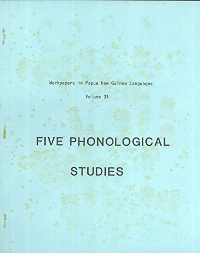 9789980002174: Five Phonological Studies (Workpapers in Papua New Guinea Languages)