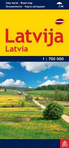 Stock image for Latvia Road Map (English, German and Russian Edition) for sale by Book Deals