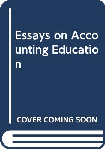 Stock image for Essays on Accounting Education for sale by Book Dispensary