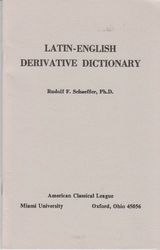 9789992114346: Latin English Derivative Dictionary