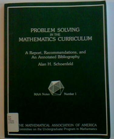 Imagen de archivo de Problem Solving in the Mathematics Curriculum a la venta por Lot O'Books