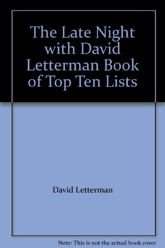 9789994768479: The Late Night with David Letterman Book of Top Ten Lists