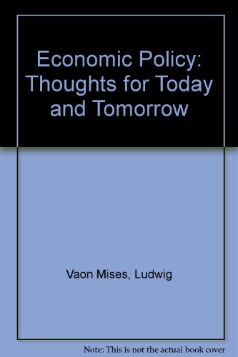 9789995100636: Economic Policy: Thoughts for Today and Tomorrow