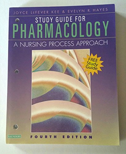 Imagen de archivo de STUDY GUIDE FOR PHARMACOLOGY A NURSING APPROACH a la venta por HPB-Red