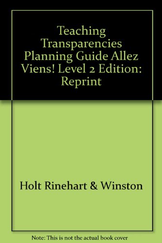 Imagen de archivo de Allez, Viens! Holt 2 French Teaching Transparencies Planning Guide [Paperback. a la venta por Nationwide_Text