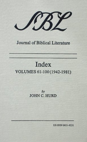 Immagine stock per Journal of Biblical Literature: Index