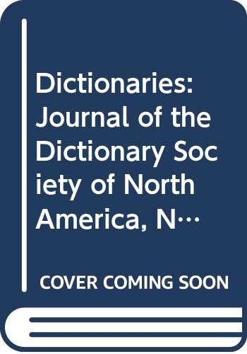 9789999981903: Dictionaries: Journal of the Dictionary Society of North America, No 16